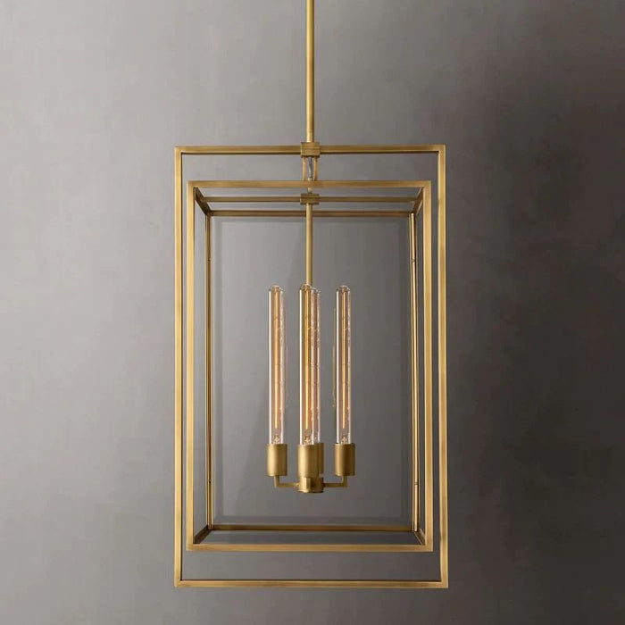 Beckman Glass Lantern Modern Pendant