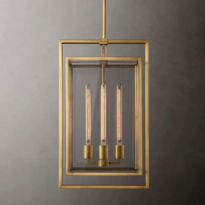 Beckman Glass Lantern Modern Pendant