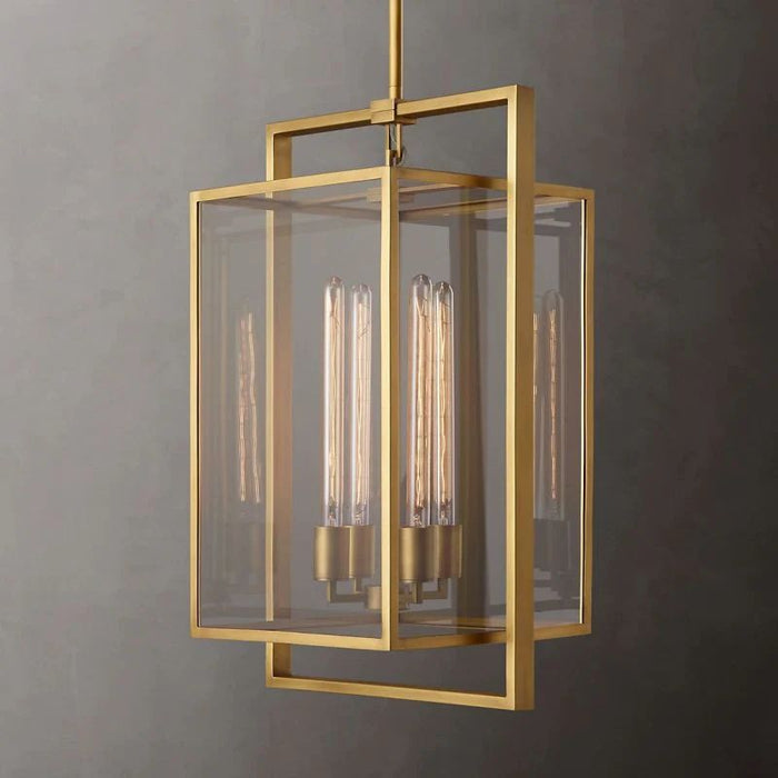 Beckman Glass Lantern Modern Pendant