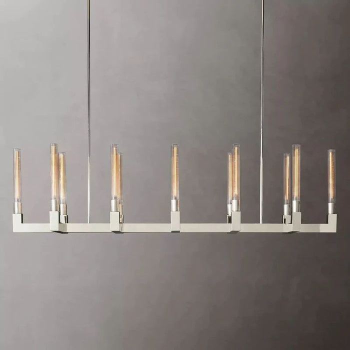 Cannele Glass Linear Chandelier 67"