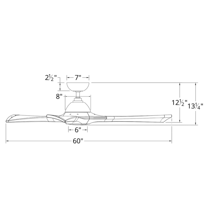 Woody 60 Inch DC Ceiling Fan with Light