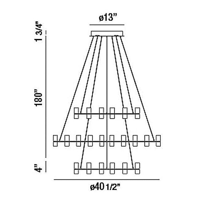 Netto Three Tier Chandelier